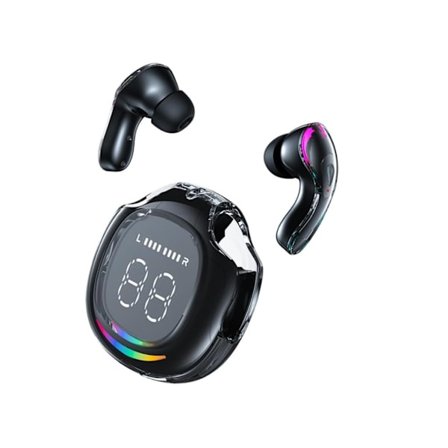 Trådlösa Bluetooth 5.3 In-Ear Hörlurar med Laddningsfodral LED Strömdisplay Touchkontroll Mikrofon YEMAESRE