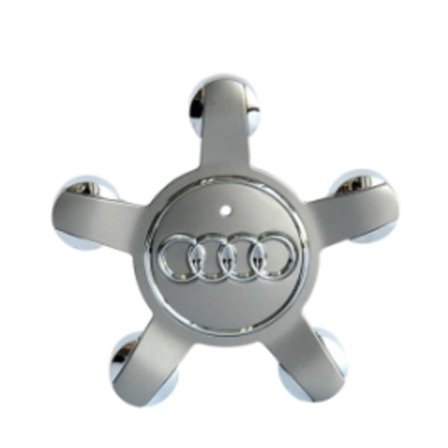 100 st Audi hjulkapslar lämpliga för Audi femklo navkapsel grå femklo bildäck centrumlogo-WELLNGS