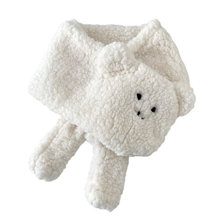 Tegneserie Plys tørklæde Cross Collar tørklæder HVID BJØRN BJØRN