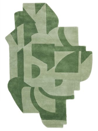 Jardin 160X230 Green/Light Green Geometric Wool Rug