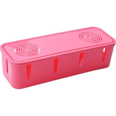 Förlängningssladd Uttag Förvaringslådor Organizer Uttag Säkerhetsuttag Bräda Behållare Kablar Elektrisk Trådhölje Tillbehör (Rosa) 27 x 9 x 8C