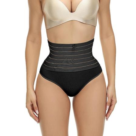 String Gainant Femme Culotte Gainante Thong Gaine Amincissante Taille Haute Trosa Invisible Minceur Ventre Plat Culotte Black XXL