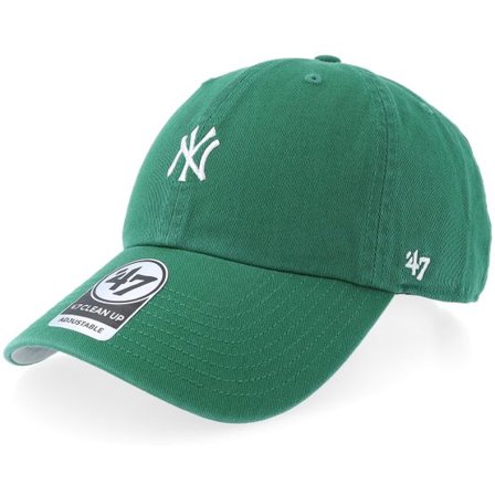 47 Brand - MLB Grön unconstructed Keps - New York Yankees Base Runner Clean Up Kelly Green Dad Cap @ Hatstore