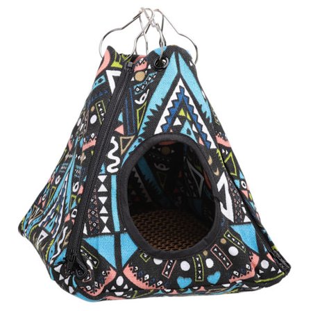 Hamster Hängmatta Dubbelsidig matta Mjuk Smådjur Hängande tältsäng med hål för hamster Marsvin Iller Råtta 15x15x15cm/5.9x5.9x5.9in