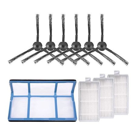Reservedele til Ilife V3 V3s V5 V5s V5s Pro Robotstøvsuger, 1x primærfilter + 3x filtre + 6x Si