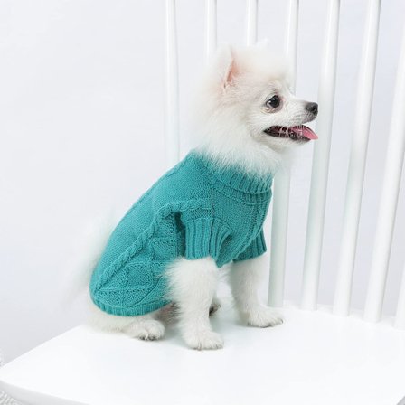 Hundtröja Varm Valp Kläder Katttröja (X-Small, Grön)