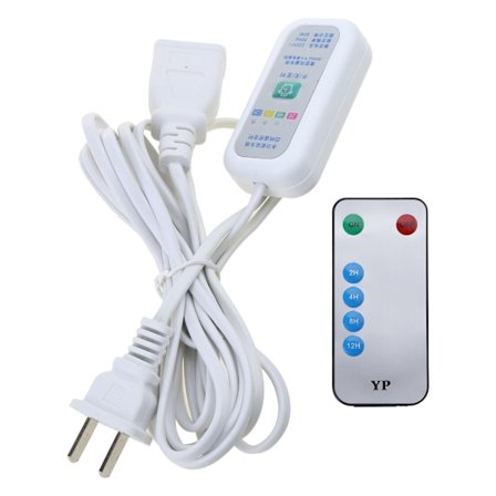 110V 220V 60W US Förlängningskabel med Fjärrkontroll 12 Timmar Timer för Julgranar LED Lampa Takfläkt