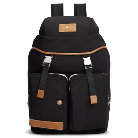 Tommy Hilfiger | Czarny i brązowy plecak dla mężczyzn - Plecaki