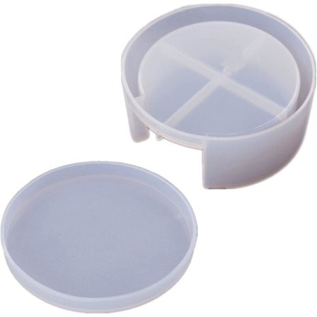 Korkunder Siliconeform Med Rund Kant Høj Temperaturbestandighed Skiver Støbning Til DIY Fremstilling Af Skivekorkunder Hjemmedekoration (hvid 2stk)