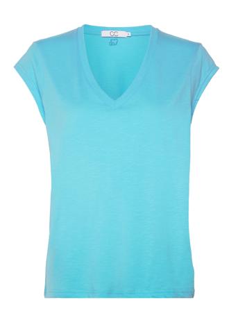 Cc Heart Basic V-Neck T-Shirt Blue Coster Copenhagen