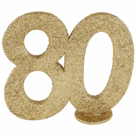 Bordsdekoration guld 80 år - Partyninja.se