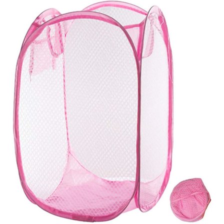 Sammenleggbar nettingvaskeri kurv for soverom, barnerom, studentbolig