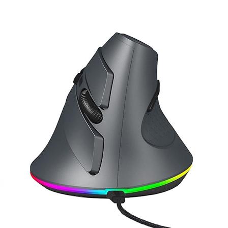 Trådløs Vertikal Ergonomisk Mus med 7 Programmerbare Knapper 7200DPI Reducerer Håndledssmerter Karpaltunnelsyndrom for Hænder Gray