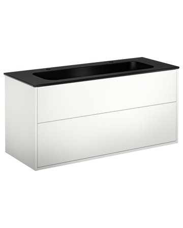 Gustavsberg Artic GB71ACVU12TM38 Allaskaappi valkoinen/mattamusta, 120 cm, 2 hanareikää Valkoinen/mattamusta, Kylpyhuone