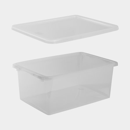 Aufbewahrungsbox mit Deckel Nordiska Plast Store It, transparent, 590 x 395 x 245 mm, 40 Liter - Boot