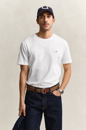 GANT Herren Regular Fit T-Shirt (S) Weiß