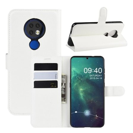 Classic Nokia 6.2 flip kuoret - Valkoinen