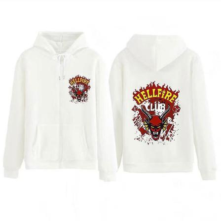 Stranger Things Hoodie Hellfire Club Print Sweatshirt Huvtröja