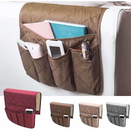 Halkfri Armstödsficka Organizer för Soffa Fåtölj Loveseat Telefonförvaring Bok Tidningar Fåtölj Fjärrkontrollhållare