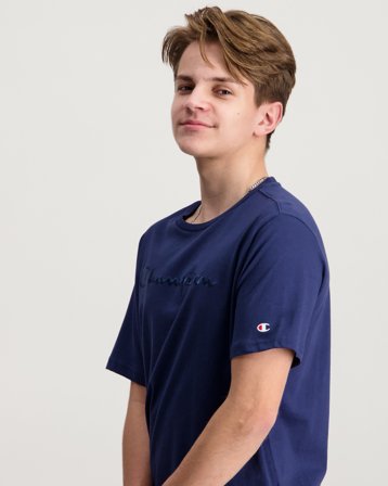 Champion SS Tee Blå T-skjorter Gutt - Kids Brand Store