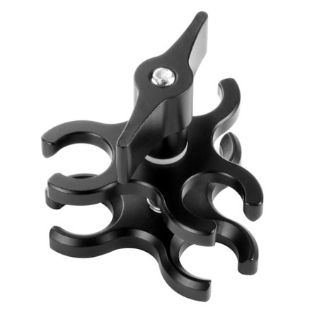 CNC för fjärilsklämma Clamp Dykljusarmkula för huvudfäste Adapter för DSLR Sport Video Action Kamera Stativ BH