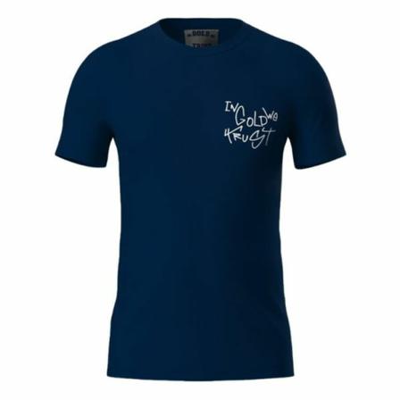 In Gold We Trust, The Koston Slim Fit T-Shirt Salute Blauw, Heren, Maat:XL