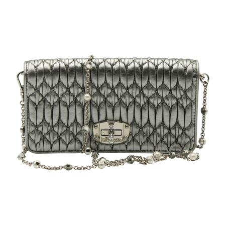Miu Miu Pre-owned, Shoulder Bags Grijs, Dames, Maat:ONE Size