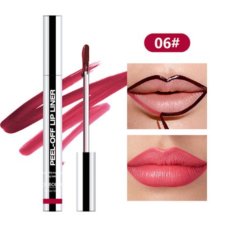 Peel Off Lip Liner Stain, Overføringssikker Vanntett Lip Tint, Ikke-klebende Kopp Leppestift Kosmetikk, for Daglig Festbruk