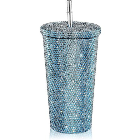 Bling Diamond Tumbler Glitter Vattenflaska Med Lock