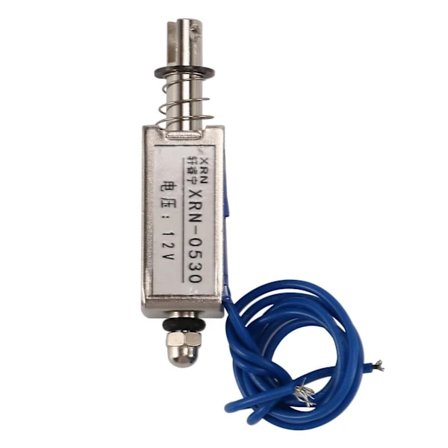 Solenoid elektromagnet type tryk/træk 10 mm DC 12 V 2,1 kg kraft