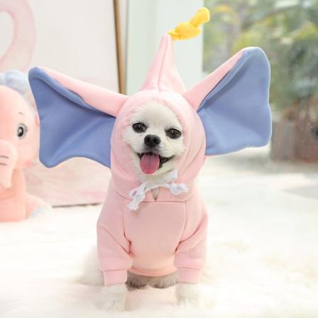 Kæledyrstøj Elefant Transformation Hund Kat Små og mellemstore Hunde Efterår Vinter Sweater Fleece Pink xl