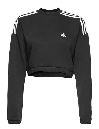 Hyperglam Crop Crew Sweatshirt W Sweatshirt Trøje Sort Adidas Performance