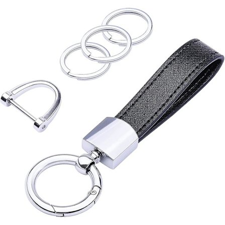 Aito Nahkainen Auton Avaimenperä, Yleinen Avaimenperä Nahkainen Avaimenpidike, 3 Avaimenrengasta Ja 1 Ruuvimeisseli