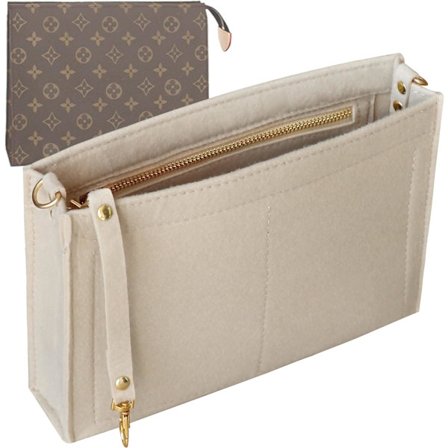 Filtforet veske - 26mm - Beige, Henges på toalettveske, Dame Messenger