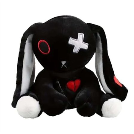 Hullu kani pehmolelu kani lelu kammottava pupu eläin tyyny, syntymäpäivälahja, musta