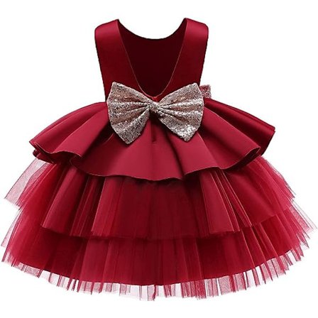 Baby Flower Princess Partyklänning för Flickor 4-5 År Gamla