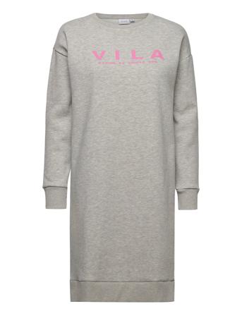 Vivila L/S Sweat Dress Grey Vila