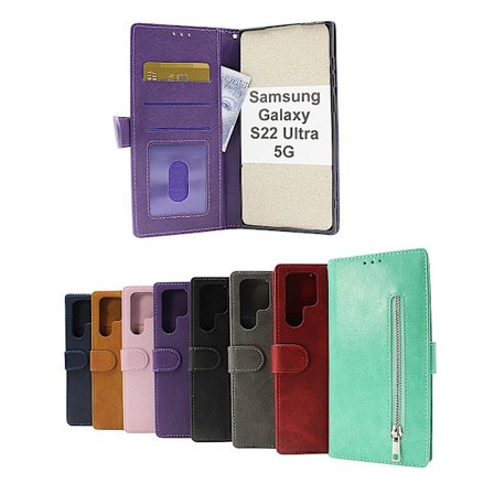 Zipper Standcase Wallet Samsung Galaxy S22 Ultra 5G
