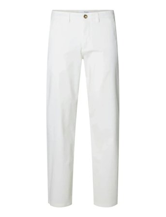 Slh196-Straight New Miles Flex Pant Noos White Selected