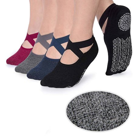 Sklisikker Yoga Pilates Barre Sokker - Fitness Hospital Sokker For Dame