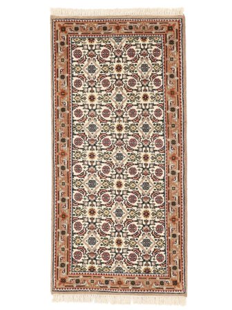 Bidjar Indisk Matta Handknuten 70X143 Brun/Beige Indien