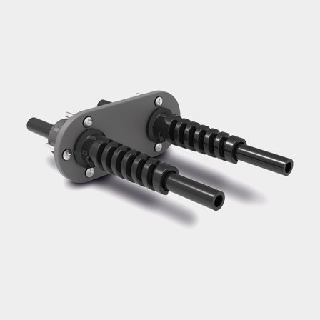 Läpivienti hydrauliletkulle Dometic Dubbel, muovi, sopii hydrauliletkulle puristeliitännällä