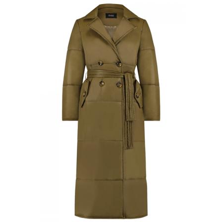 Ibana Double-Breasted Coats Grøn, Dame Uldfrakker