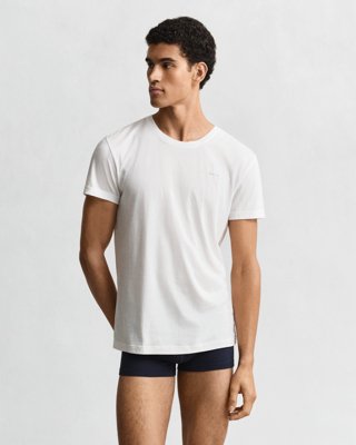 GANT - 2-pakk t-skjorter med rund hals til herre white