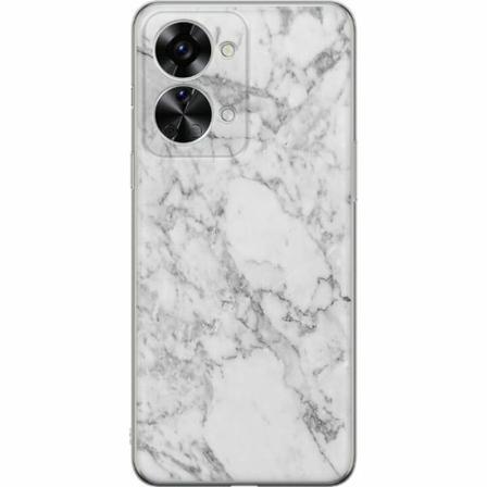 Oneplus Nord 2t Mjukt Skal - Marmor Vit