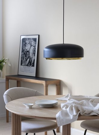 Hazel medium taklampe Ø40 - sort/messing