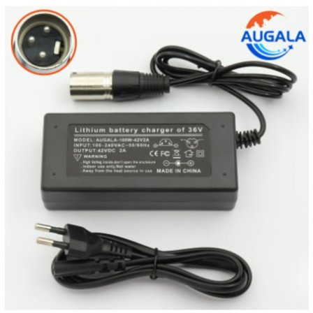36V 2A Batteriladdare Utgång 42V 2A Laddare Ingång 100-240 Vac Litium Li-ion Li-poly Laddare För 10 Serier 36V Elcykel EU