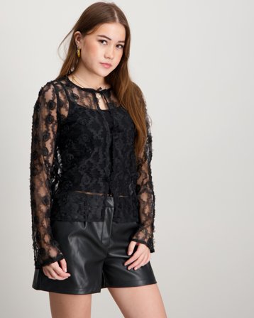 Sofie Schnoor BlissSY Blouse Sort Toppe/Bluser Pige - Kids Brand Store