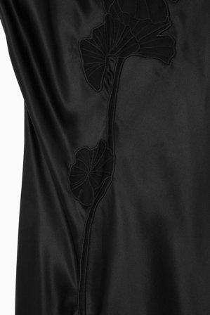 COS Jedwabna Sukienka Slip Dress Z Koronkowym Panelem in Czarny