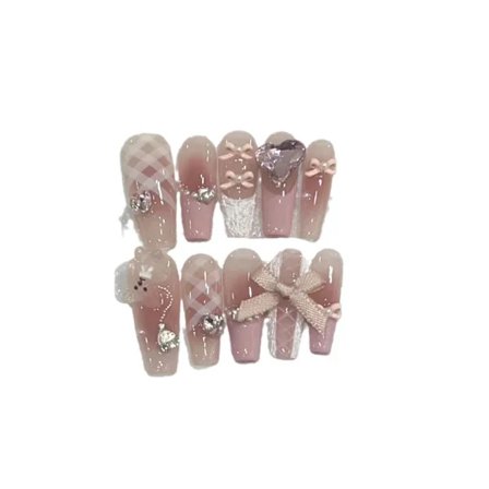 Käsityönä tehdyt kannettavat kynnet, korkealaatuiset karhukynsien laastarit ranskalaiset high-tech kynsitaidelaastarit, irrotettavat